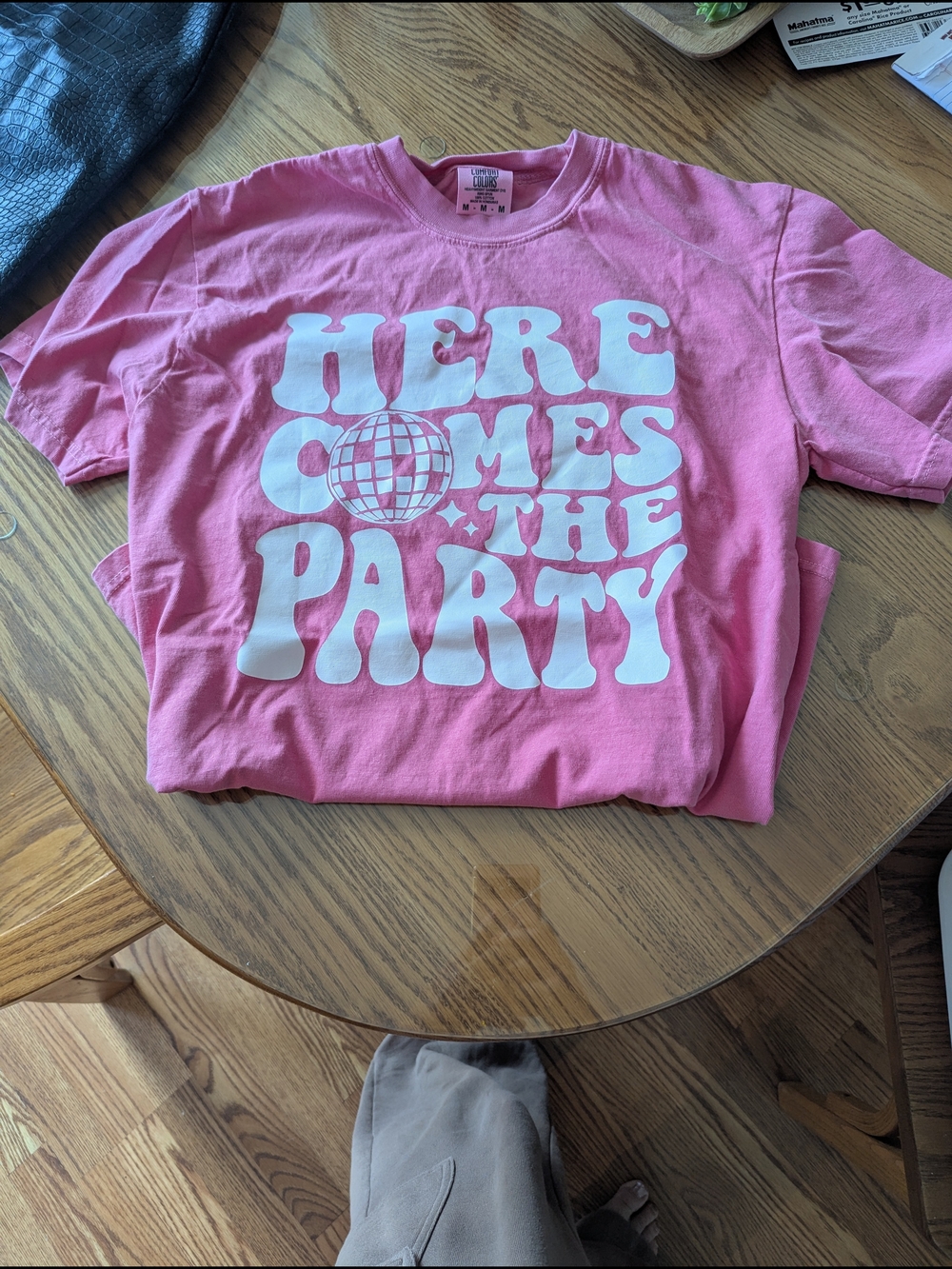 Comfort Colors Pink 'Here Comes the Party' Graphic Tee